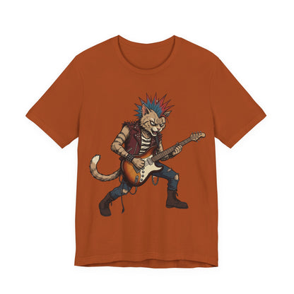 PunkCat - Punk Rock Cat Guitar T-Shirt