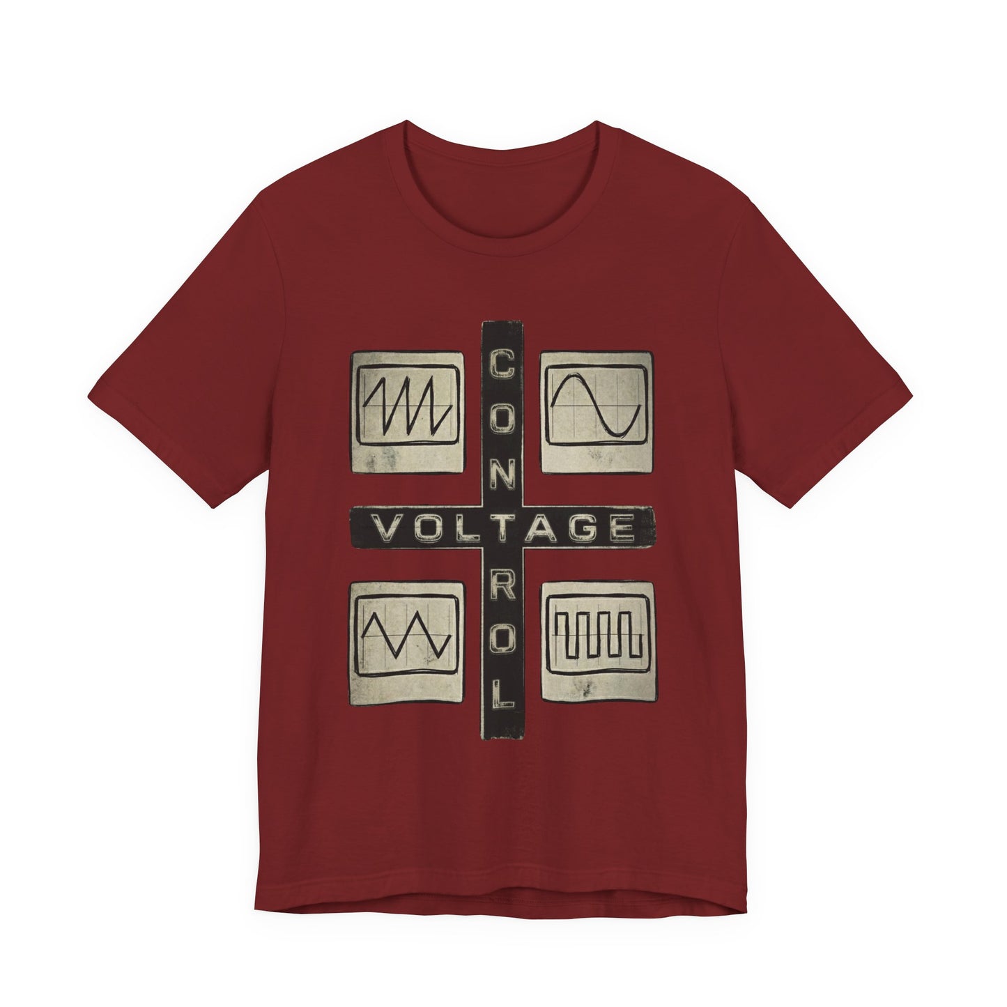 CV Control Voltage Modular Analog Synth Tee — Retro Oscilloscope T-Shirt