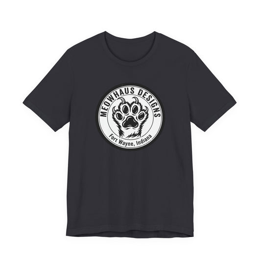 Meowhaus Designs Paw Logo T‑Shirt — Fort Wayne Cat Lover Graphic Tee