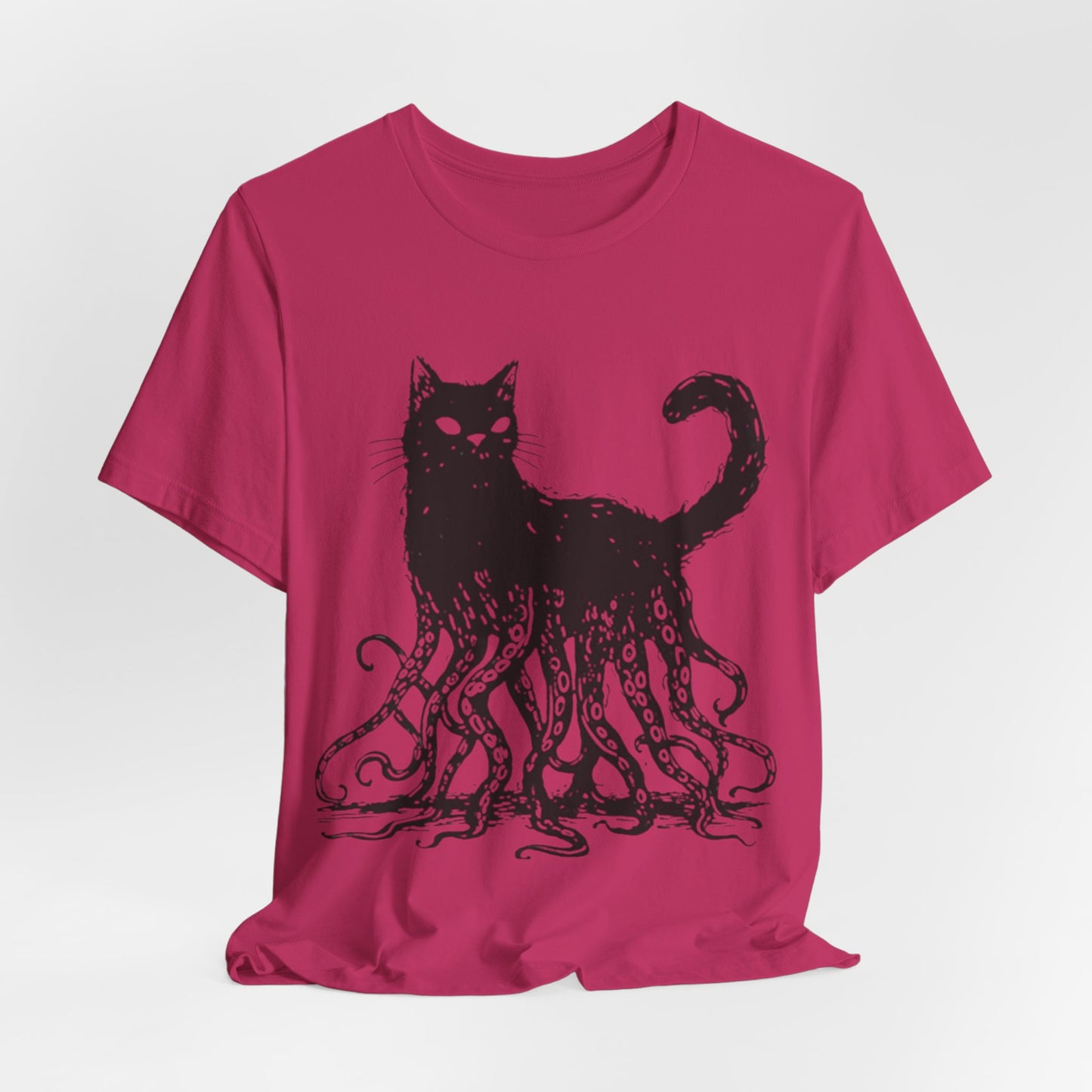 OctoCat Original T‑Shirt — Black Ink Mythical Cat with Octopus Tentacles Graphic Tee