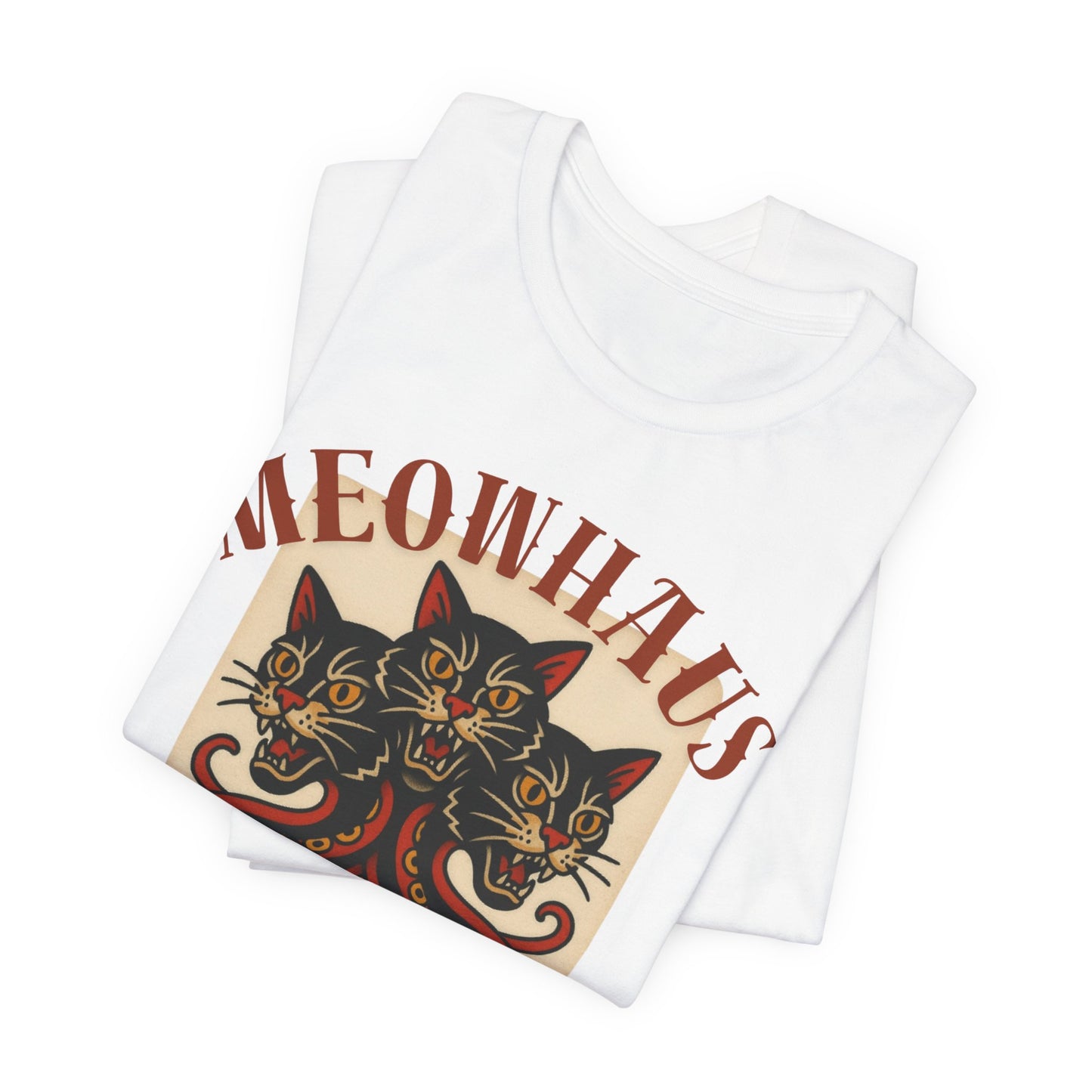 The Magic Three - Vintage Tattoo Meowhaus Cat-Octopus Graphic Tee