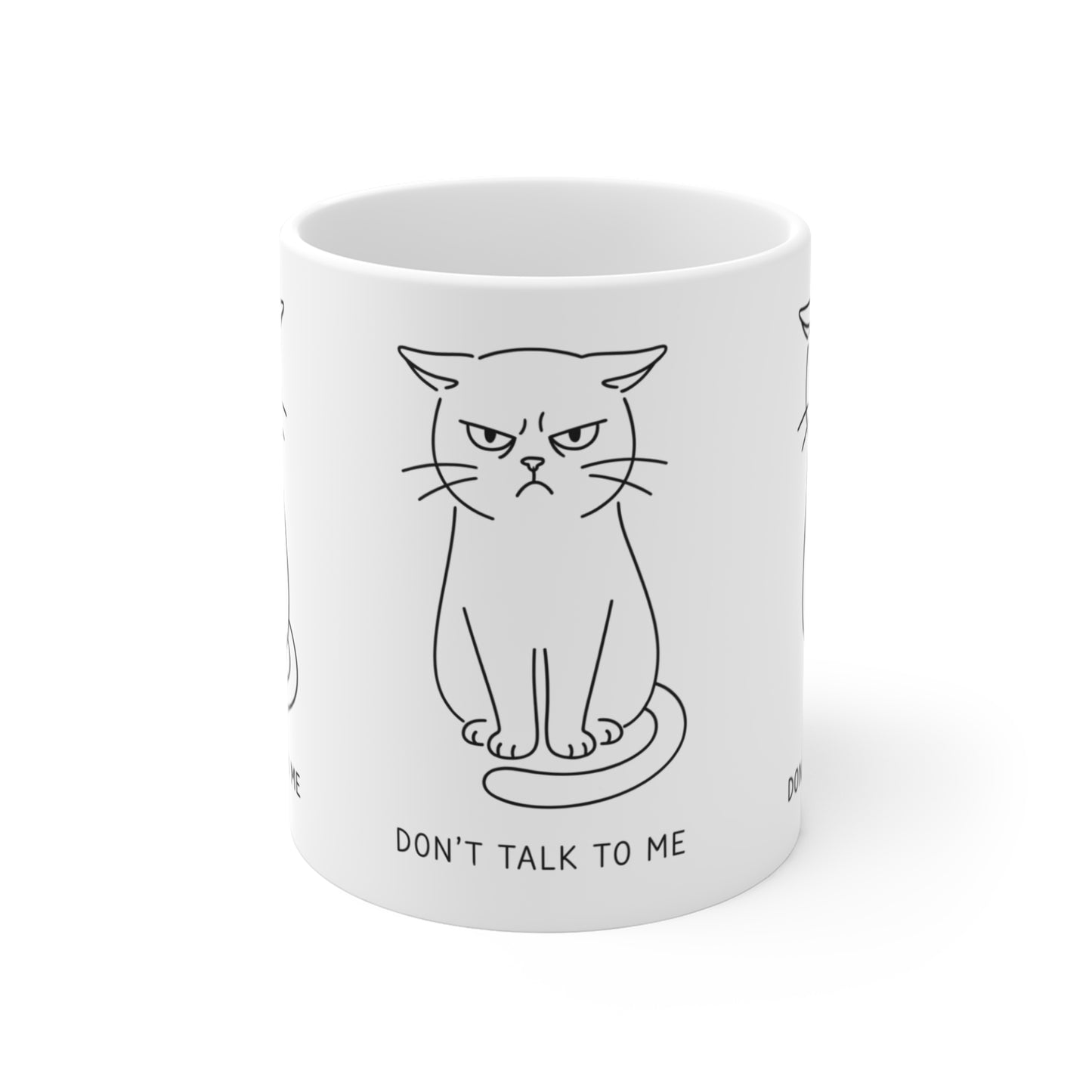 VOID - Don't Talk To Me Cat Mug — Funny Annoyed Cat Coffee Cup, Sarcastic Gift for Cat Lovers