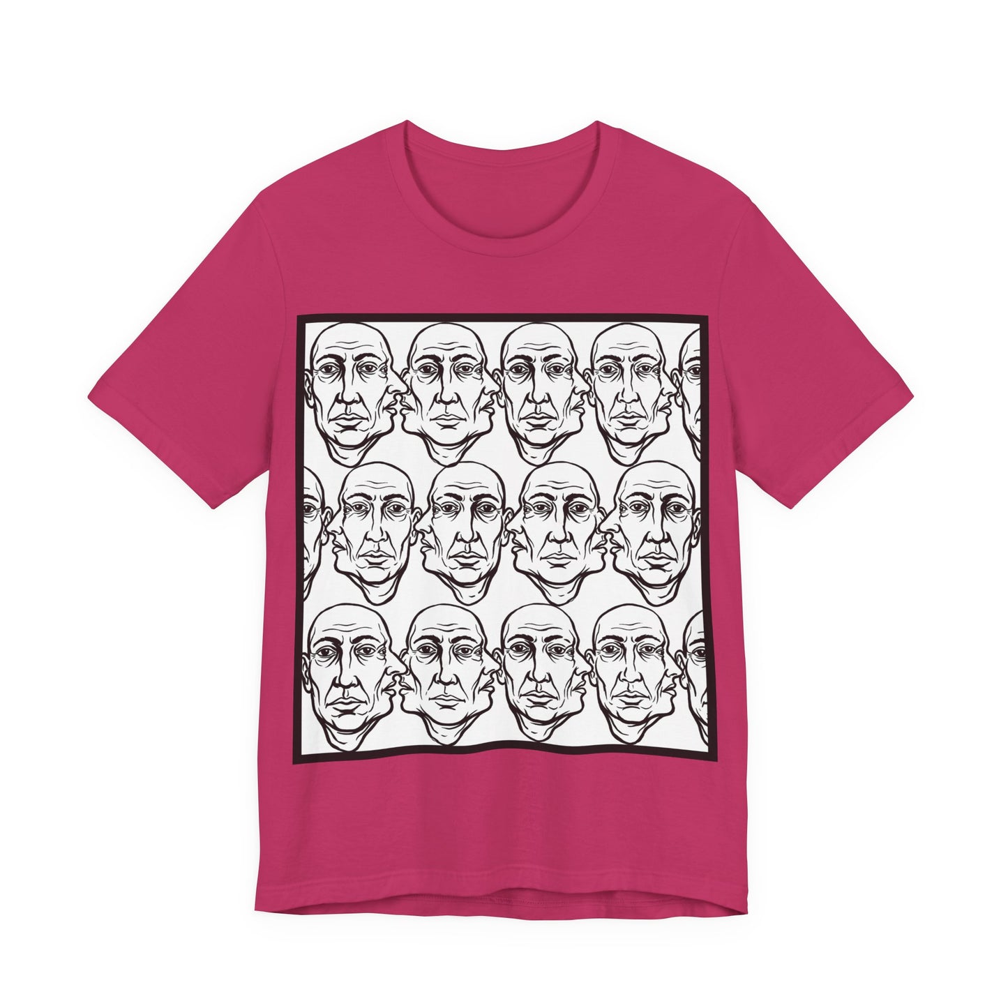 HotGossip - Version 1 - Abstract Repeating Faces Graphic Tee