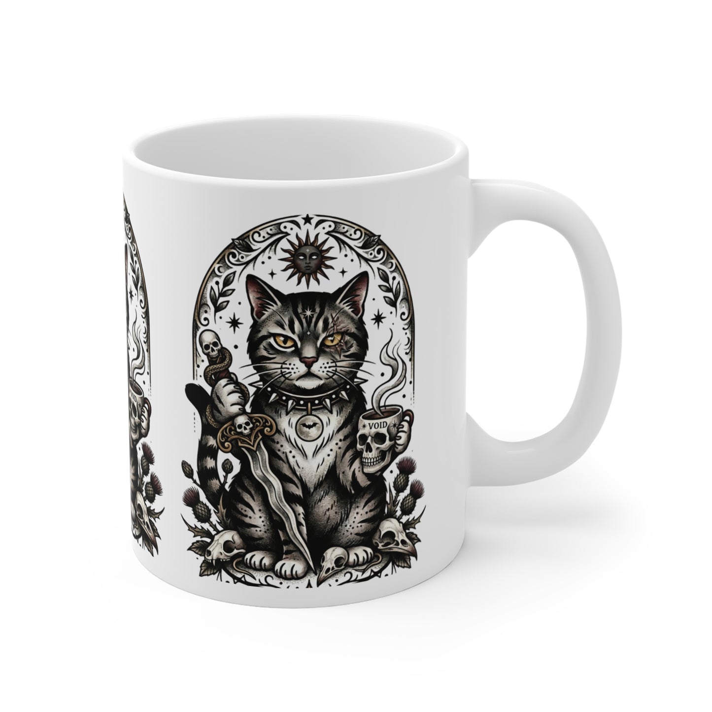 VOID - Occult Cat Mug — Mystical Tarot Cat 11oz Coffee Cup