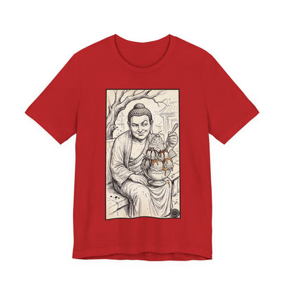 Bad Buddha Sundae Sketch Tee — Religious Humor Buddha Graphic T-Shirt
