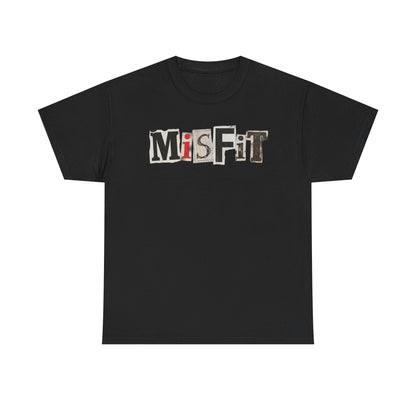 PBFMF - Misfit Graphic Tee — Vintage Ransom-Note Lettering Mental Health T-Shirt