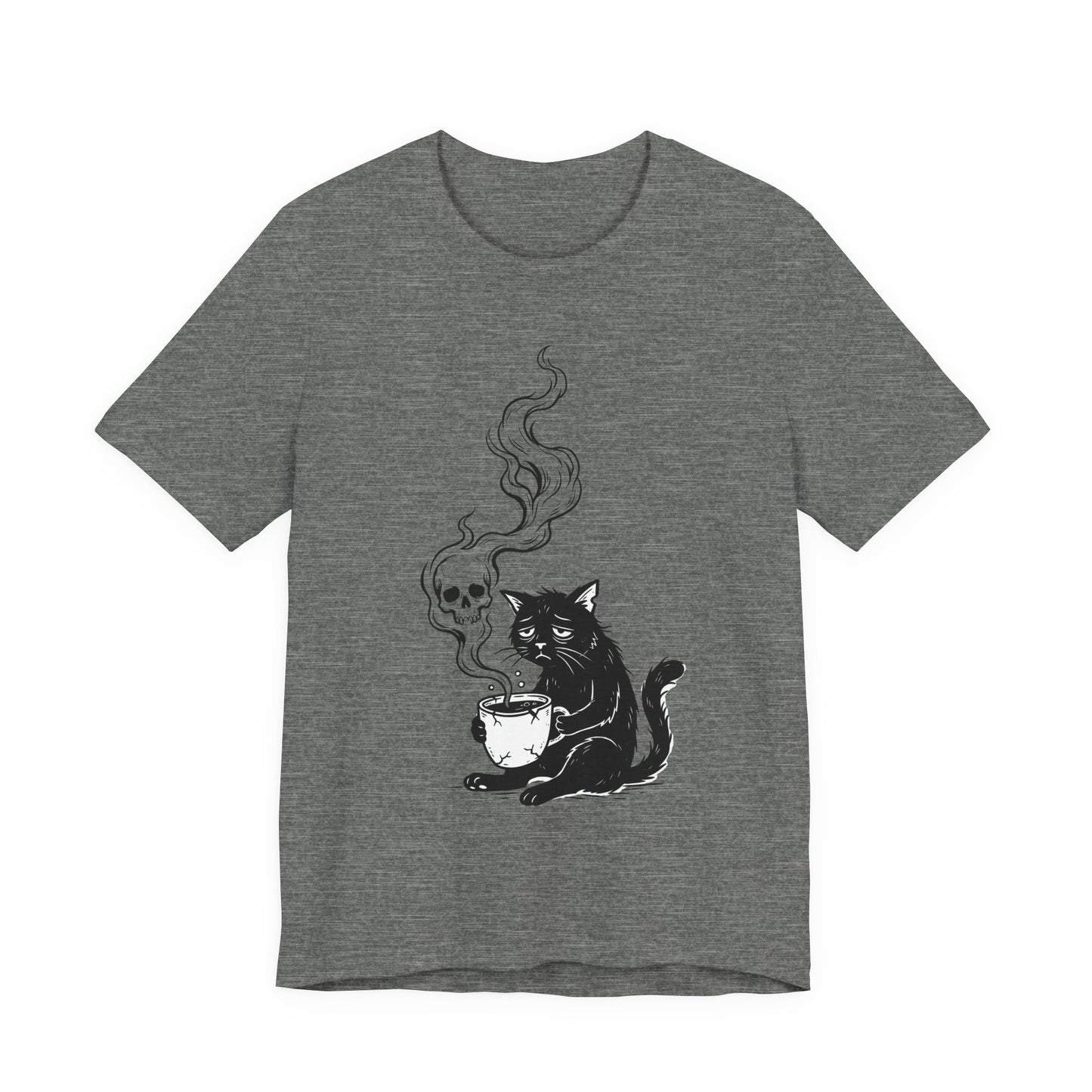 VOID - Depressed Black Cat with Coffee T-Shirt