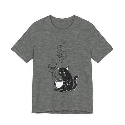 VOID - Depressed Black Cat with Coffee T-Shirt