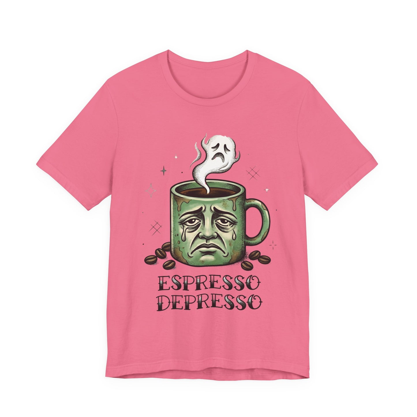 VOID - Espresso Depresso Coffee Tee – Funny Sad Coffee Mug T-Shirt
