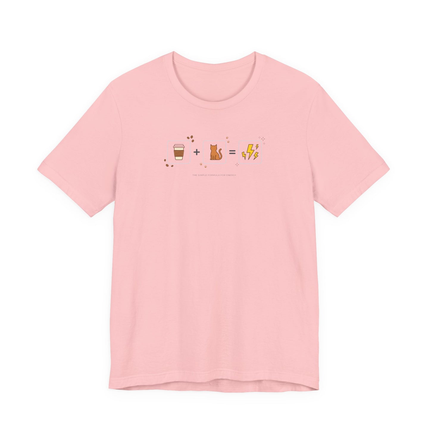 VOID - The Magic Formula - Coffee + Cat = Energy T-Shirt — Cute Cat & Coffee Equation Tee