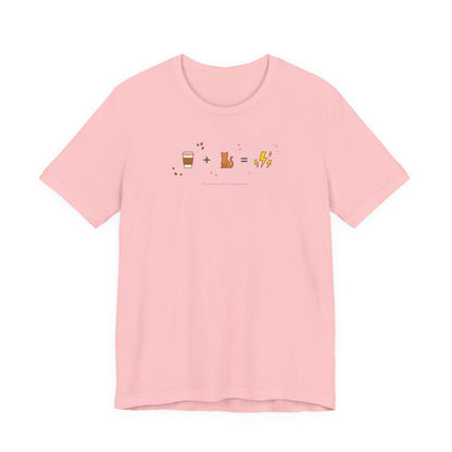 VOID - The Magic Formula - Coffee + Cat = Energy T-Shirt — Cute Cat & Coffee Equation Tee