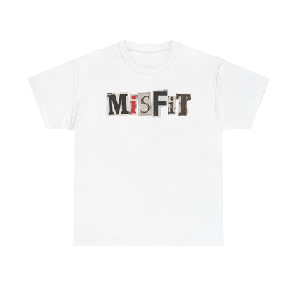 PBFMF - Misfit Graphic Tee — Vintage Ransom-Note Lettering Mental Health T-Shirt