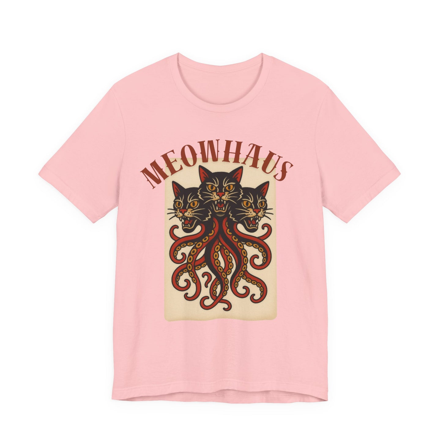 The Magic Three - Vintage Tattoo Meowhaus Cat-Octopus Graphic Tee
