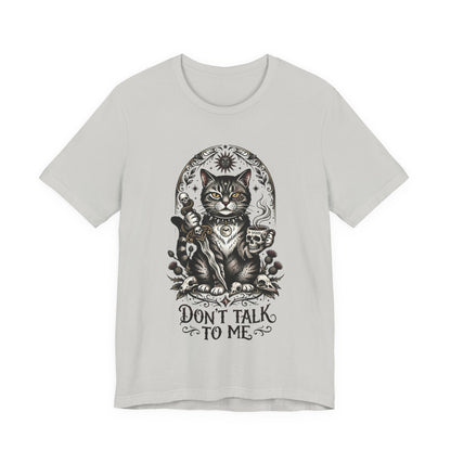 VOID - Don't Talk To Me Cat Tee — Gothic Mystic Cat Graphic T-Shirt