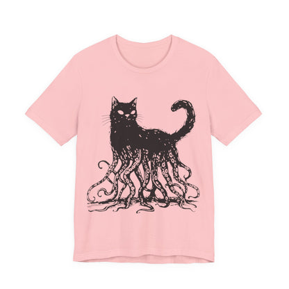 OctoCat Original T‑Shirt — Black Ink Mythical Cat with Octopus Tentacles Graphic Tee