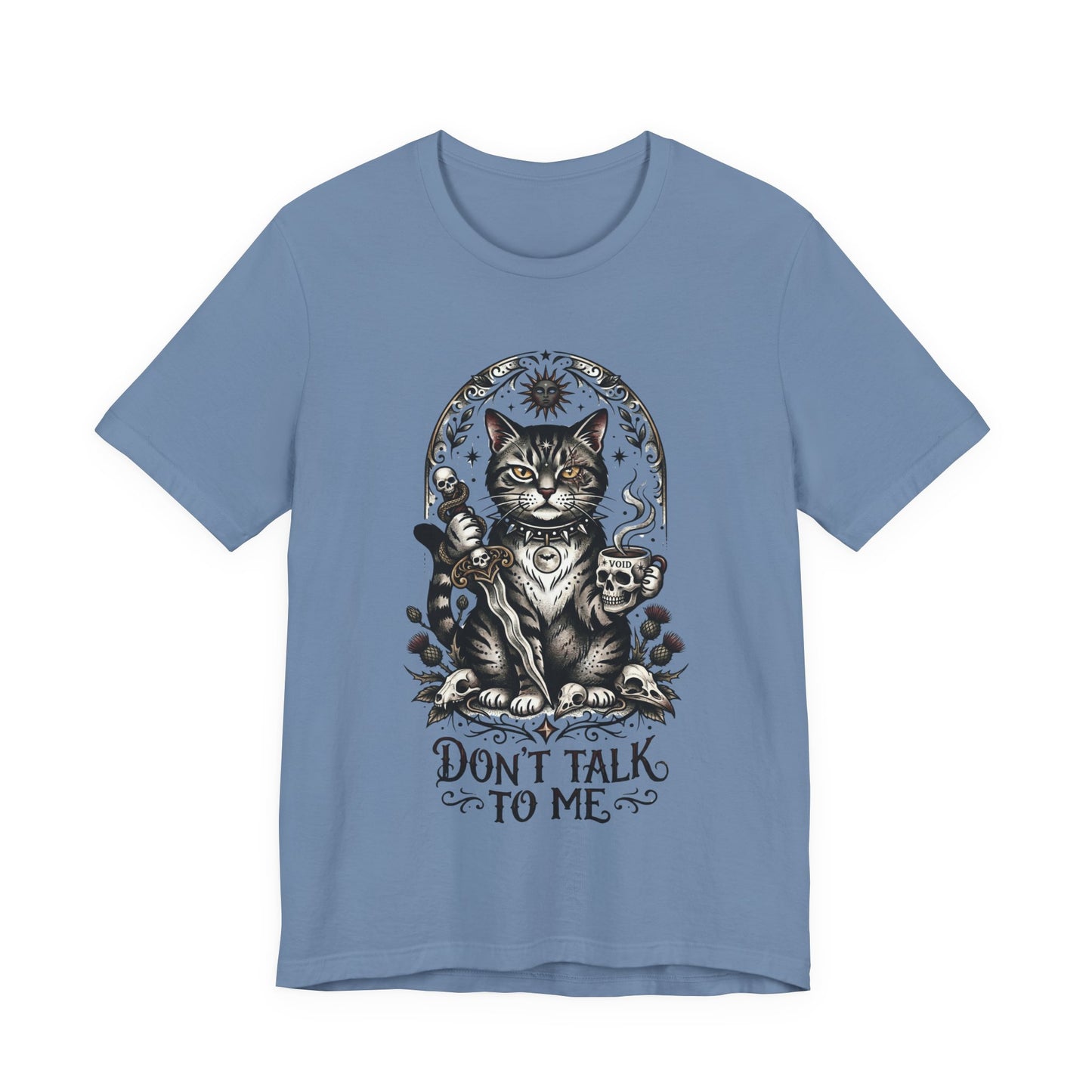 VOID - Don't Talk To Me Cat Tee — Gothic Mystic Cat Graphic T-Shirt