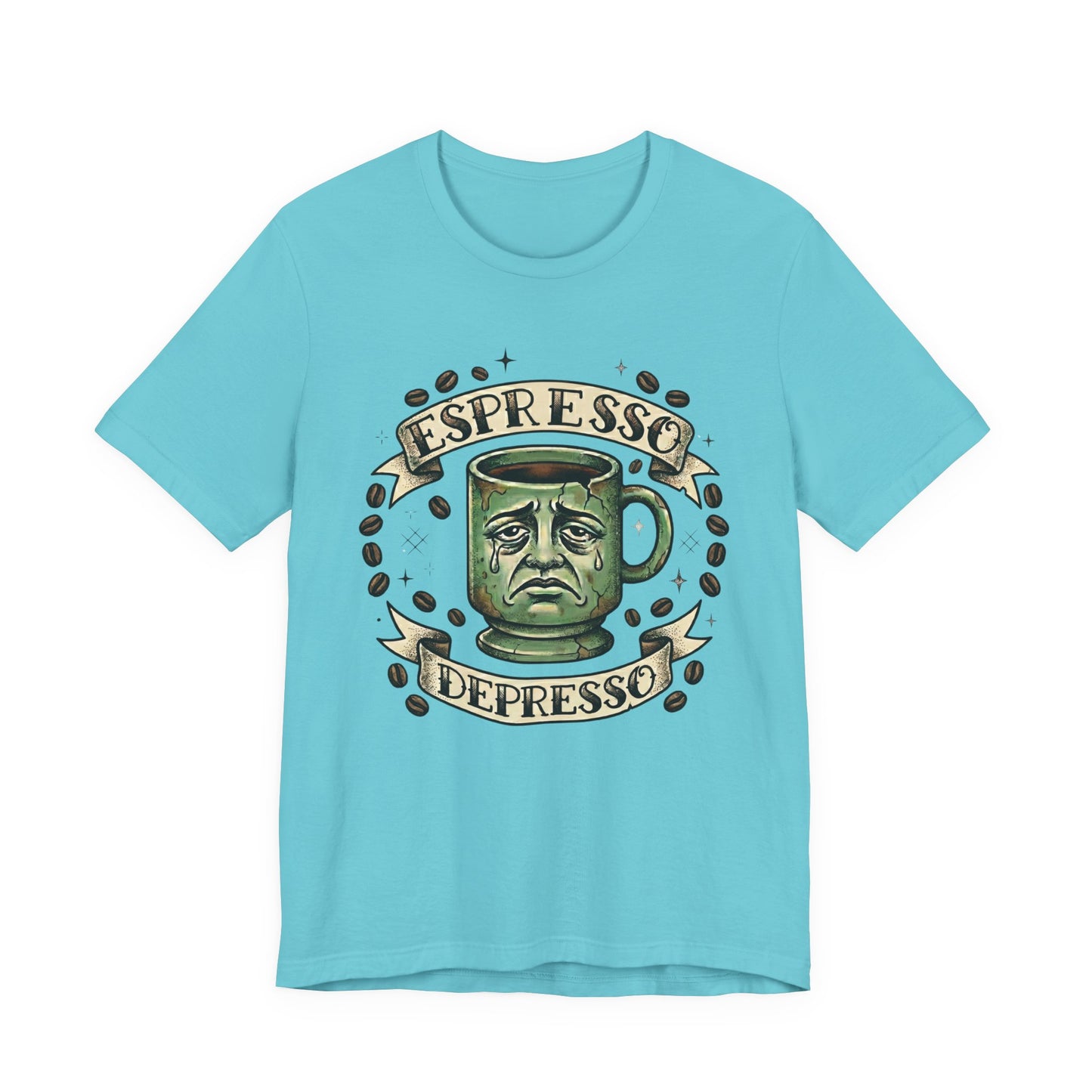 VOID - Espresso Depresso Coffee Tee – Funny Coffee Mug Graphic T-Shirt