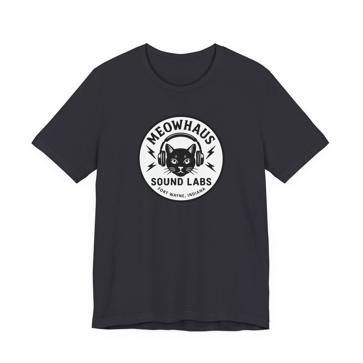 Meowhaus Sound Labs Cat Logo Tee - Fort Wayne Indiana Audio Music Studio School