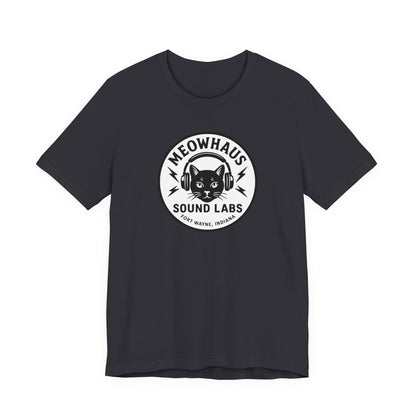 Meowhaus Sound Labs Cat Logo Tee - Fort Wayne Indiana Audio Music Studio School
