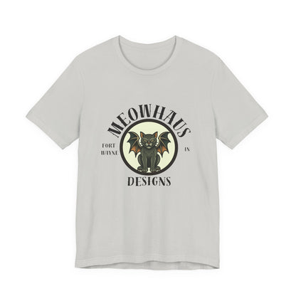 MHD - Emblem - Vintage Tattoo Cat Bat Logo Tee — “Meowhaus Designs” Graphic T-Shirt
