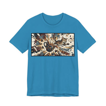 VOID - Coffee Cup Explosion Art Tee — Retro Abstract Coffee Splash T-Shirt