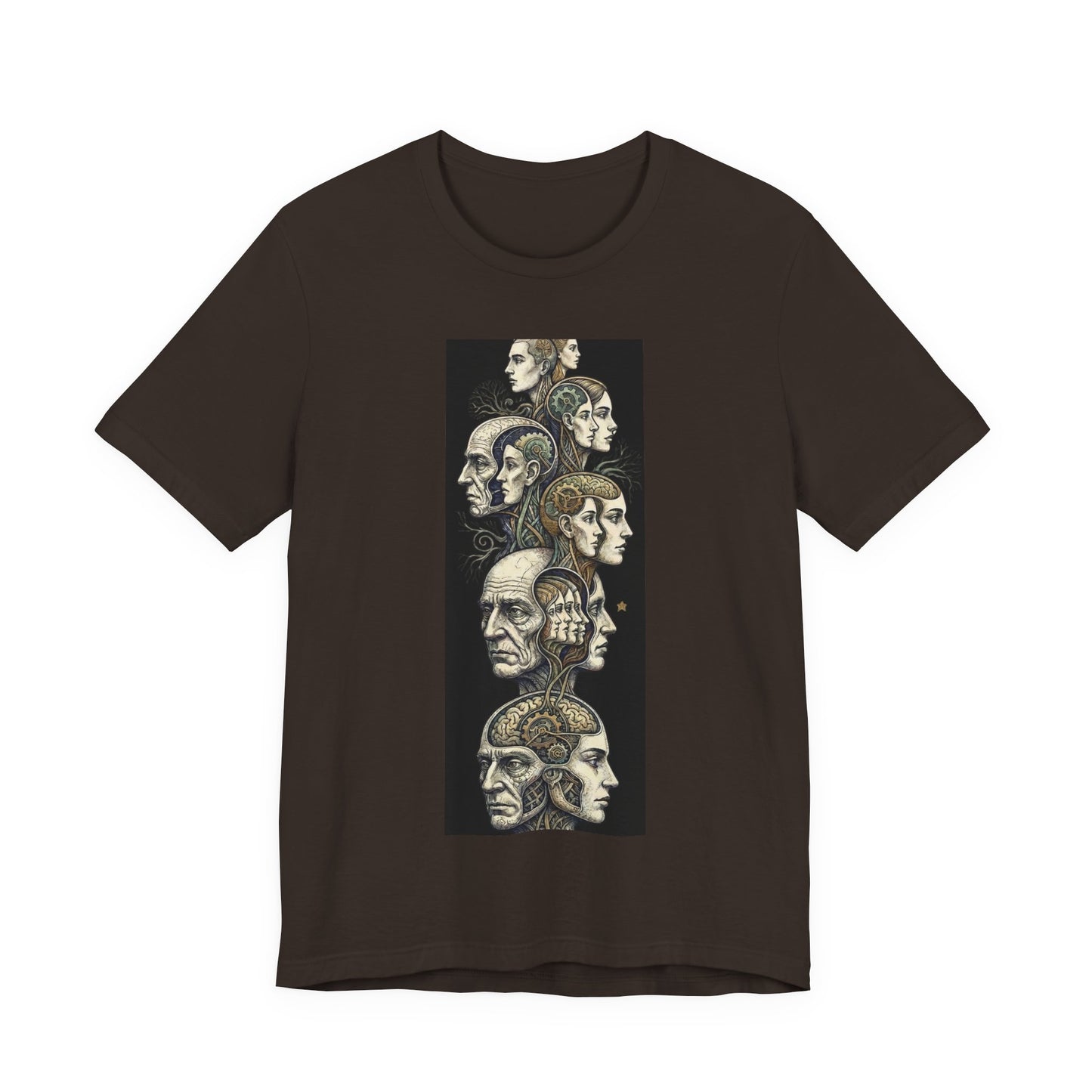 Family of Thought - Black - Phrenology Heads Vintage Anatomy Tee