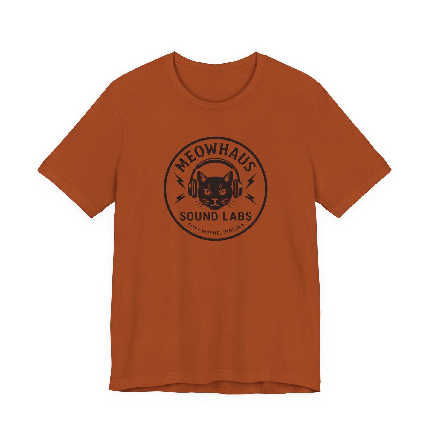 Meowhaus Sound Labs Cat Logo Tee - Clear Variation - Fort Wayne Indiana Audio Sound Music Studio School