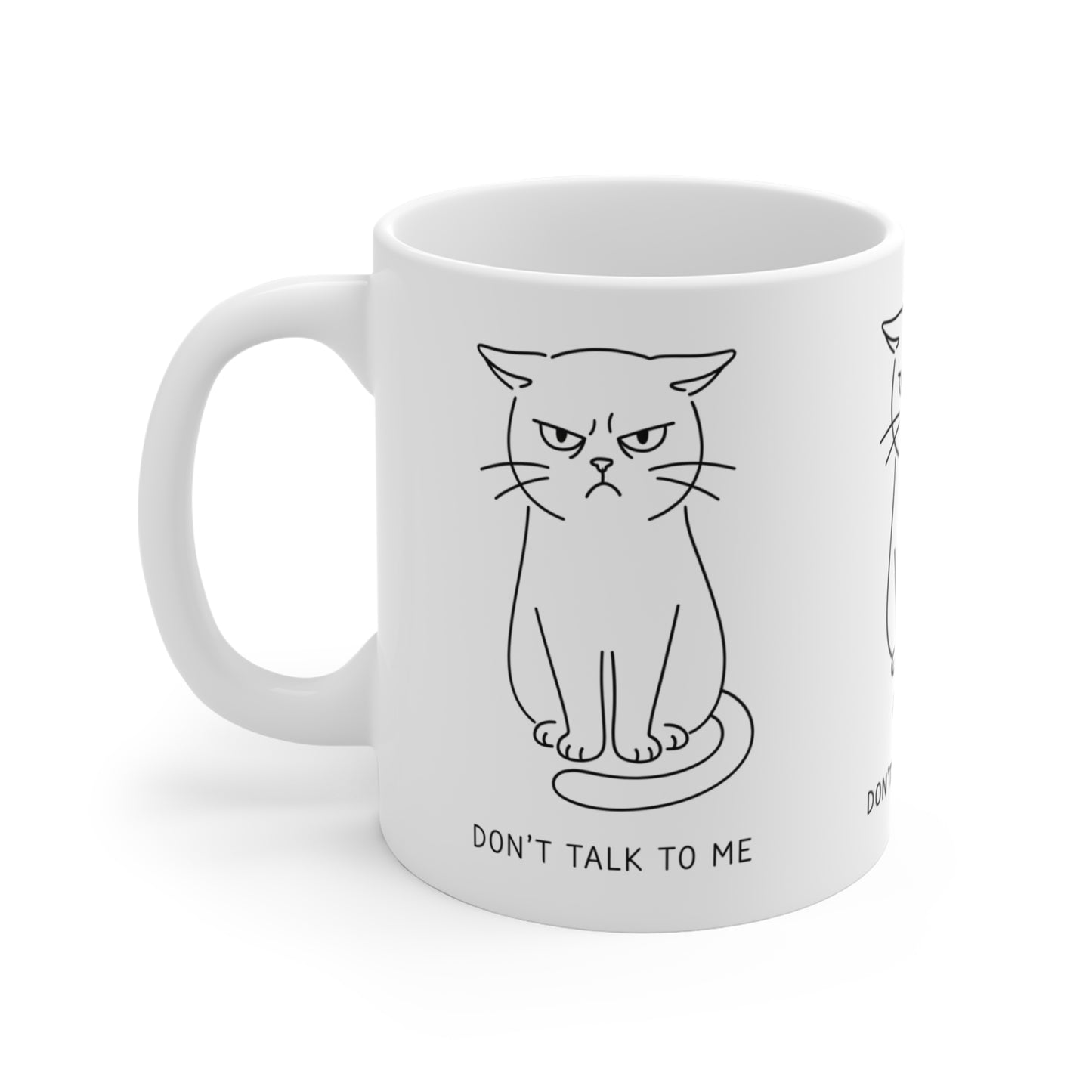 VOID - Don't Talk To Me Cat Mug — Funny Annoyed Cat Coffee Cup, Sarcastic Gift for Cat Lovers