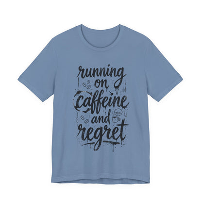 VOID - Running On Caffeine And Regret Original Coffee Cat T-Shirt