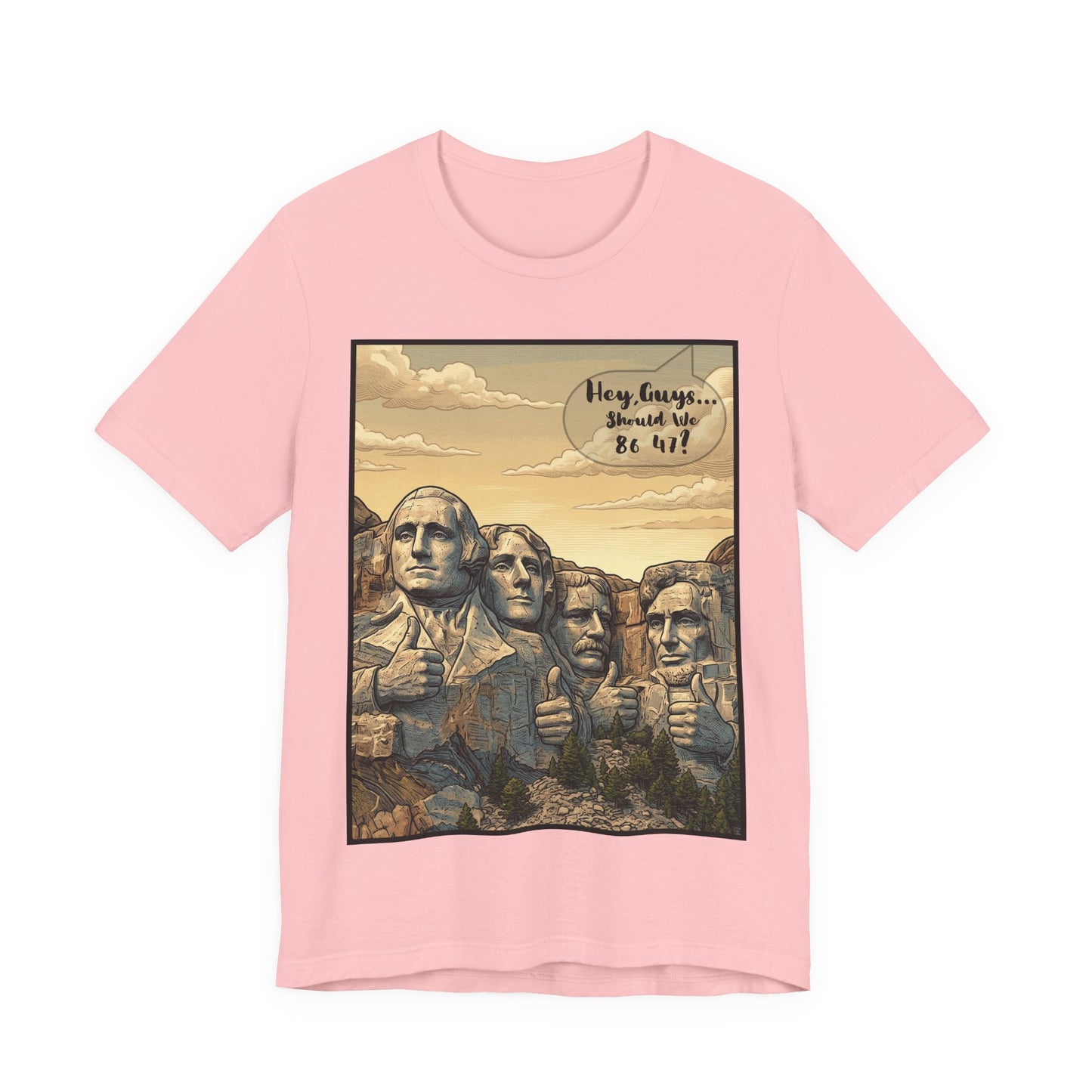 Mount Rushmore Thumbs Up Tee — Vintage Patriotic Graphic T-Shirt - Voice of God