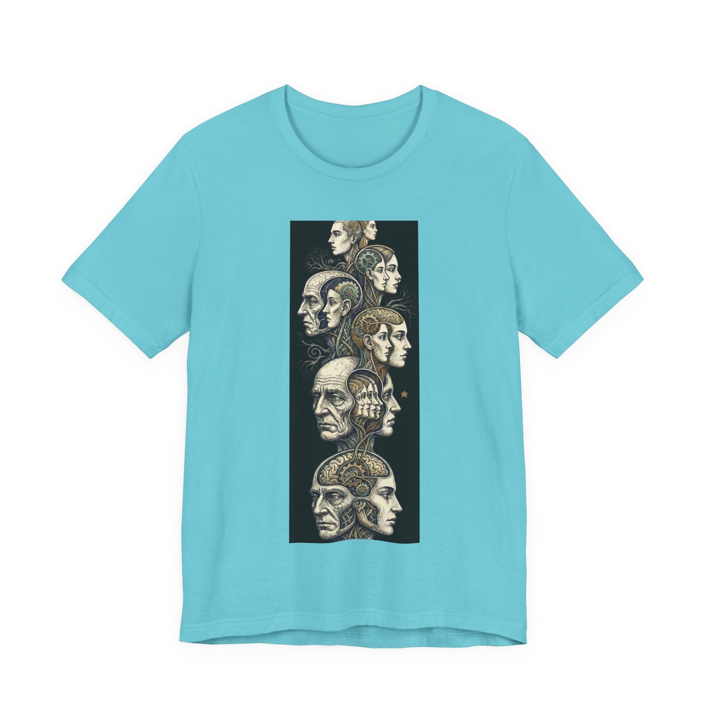 Family of Thought - Black - Phrenology Heads Vintage Anatomy Tee