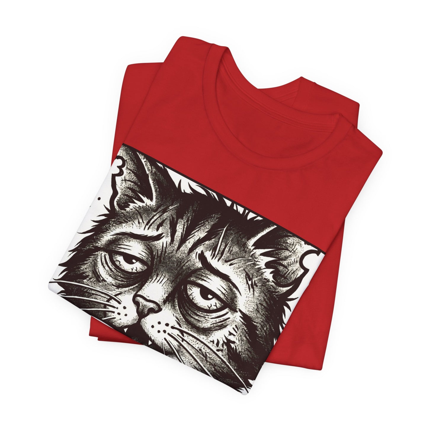VOID - The Original Void Cat Tee — Tired Moody Cat Drinking Coffee Graphic T-Shirt