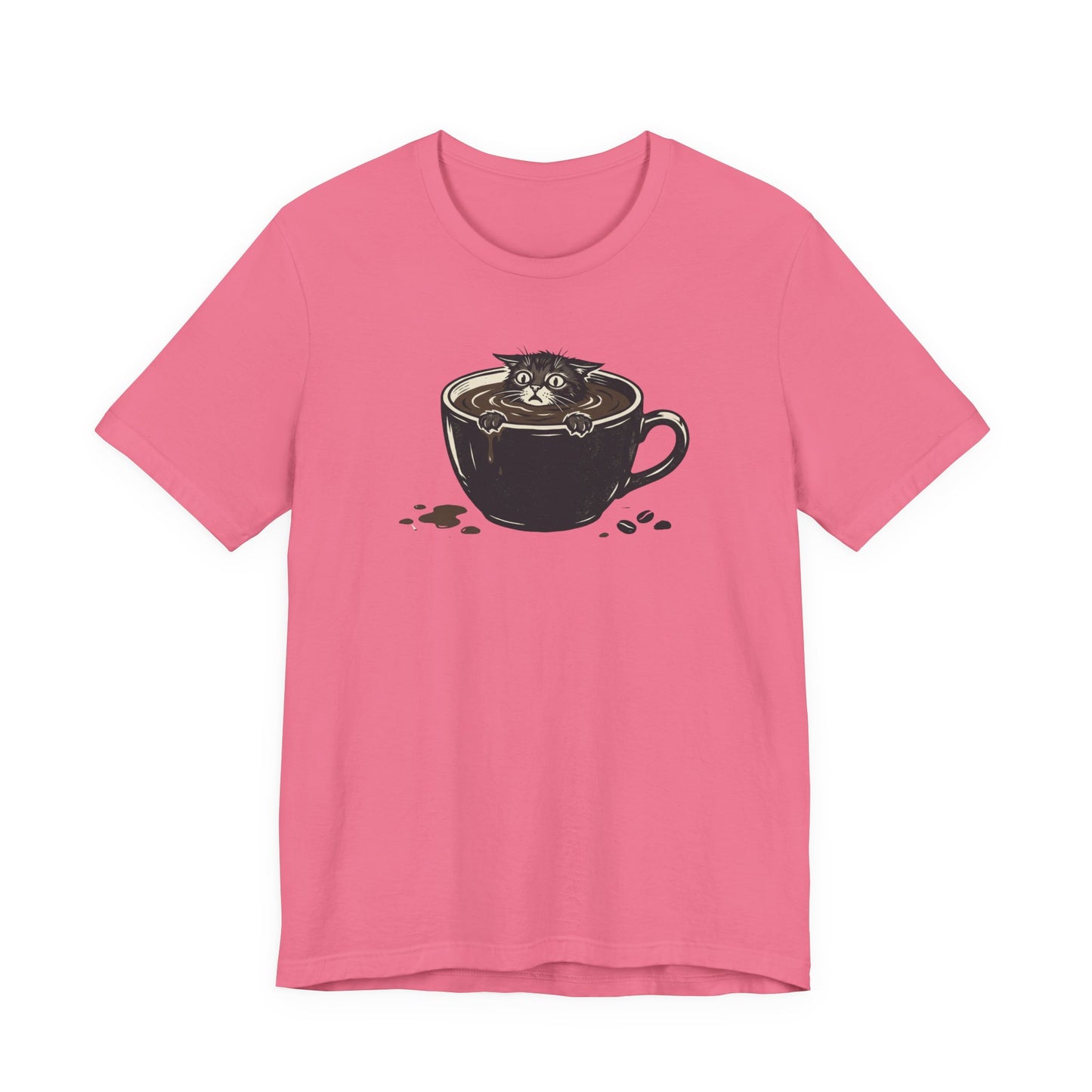 VOID - Cat in Coffee Cup T-Shirt — Cute Coffee Lover Kitty Tee