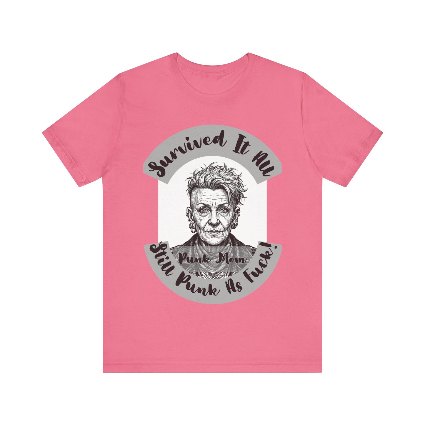 PunkMom - Survived It All Tee — Punk Rock Elder Portrait Graphic T-Shirt