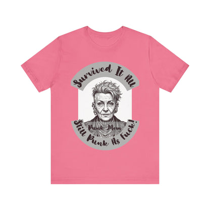 PunkMom - Survived It All Tee — Punk Rock Elder Portrait Graphic T-Shirt