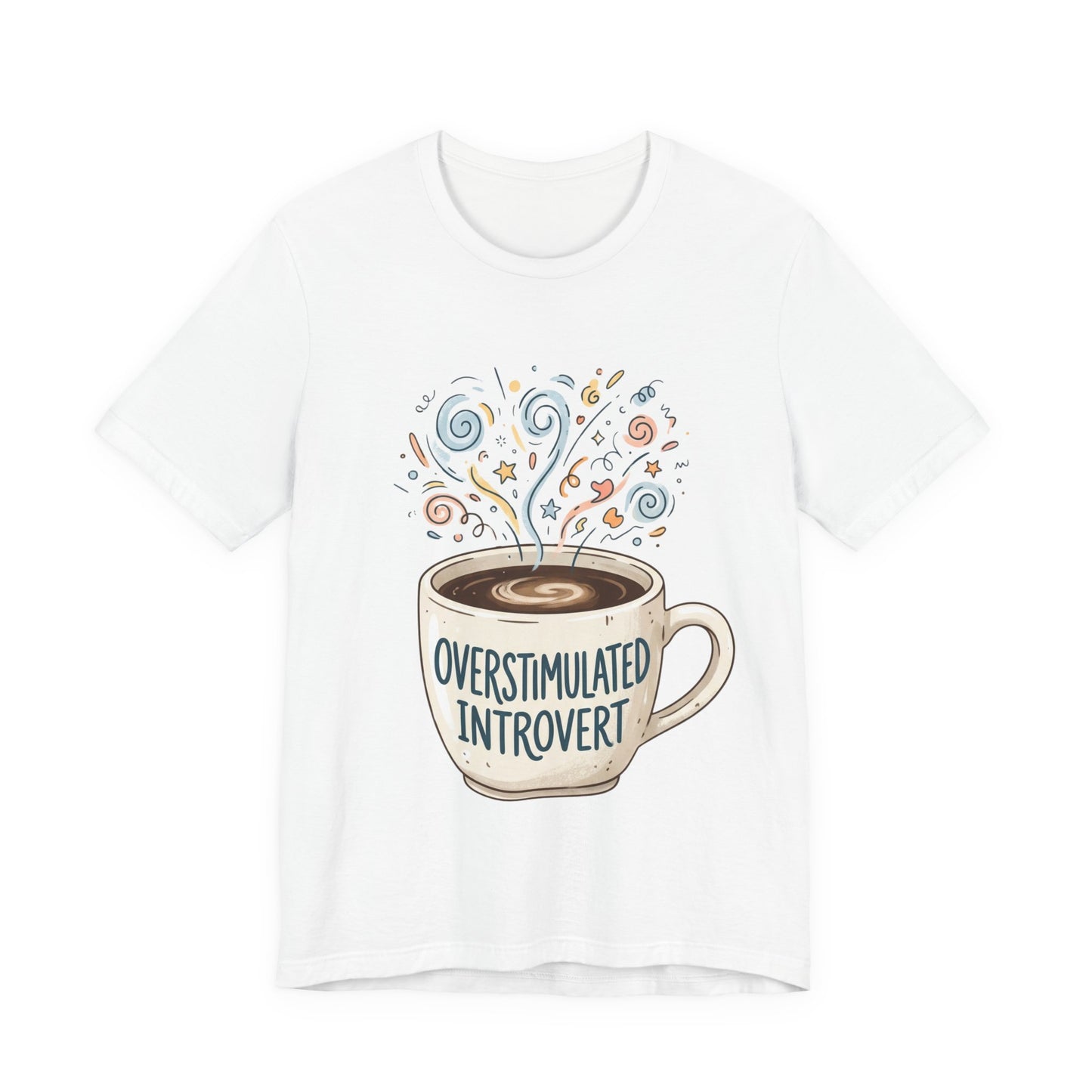 VOID - Overstimulated Introvert Coffee Tee — Cute Coffee Mug Graphic T-Shirt