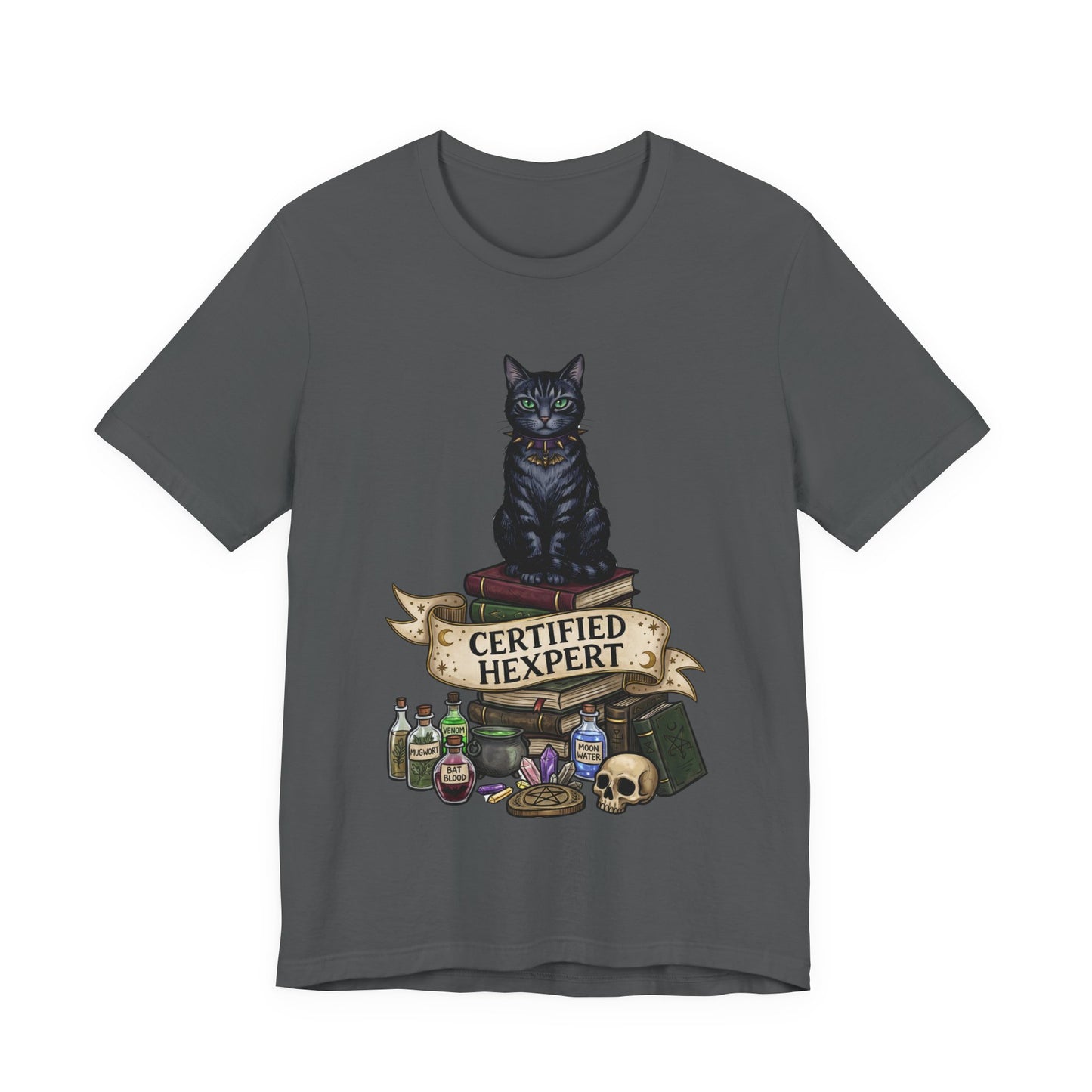 DarkArts - Hexpert (Color) T-Shirt — Black Cat Witchcraft Graphic Tee