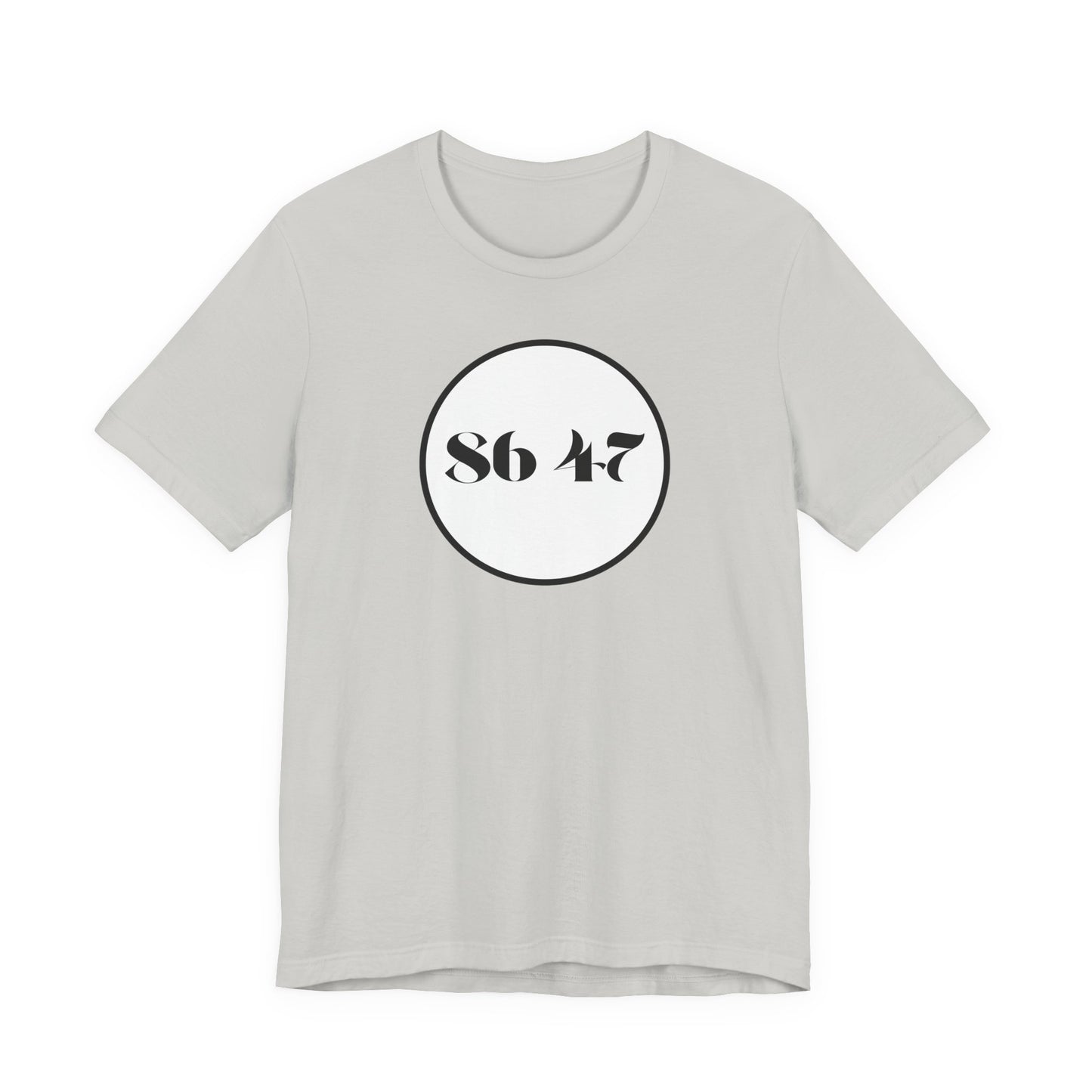 86 47 - Clean, Clear & Concise - Vintage Circle Number Tee — "86 47" Graphic T-Shirt