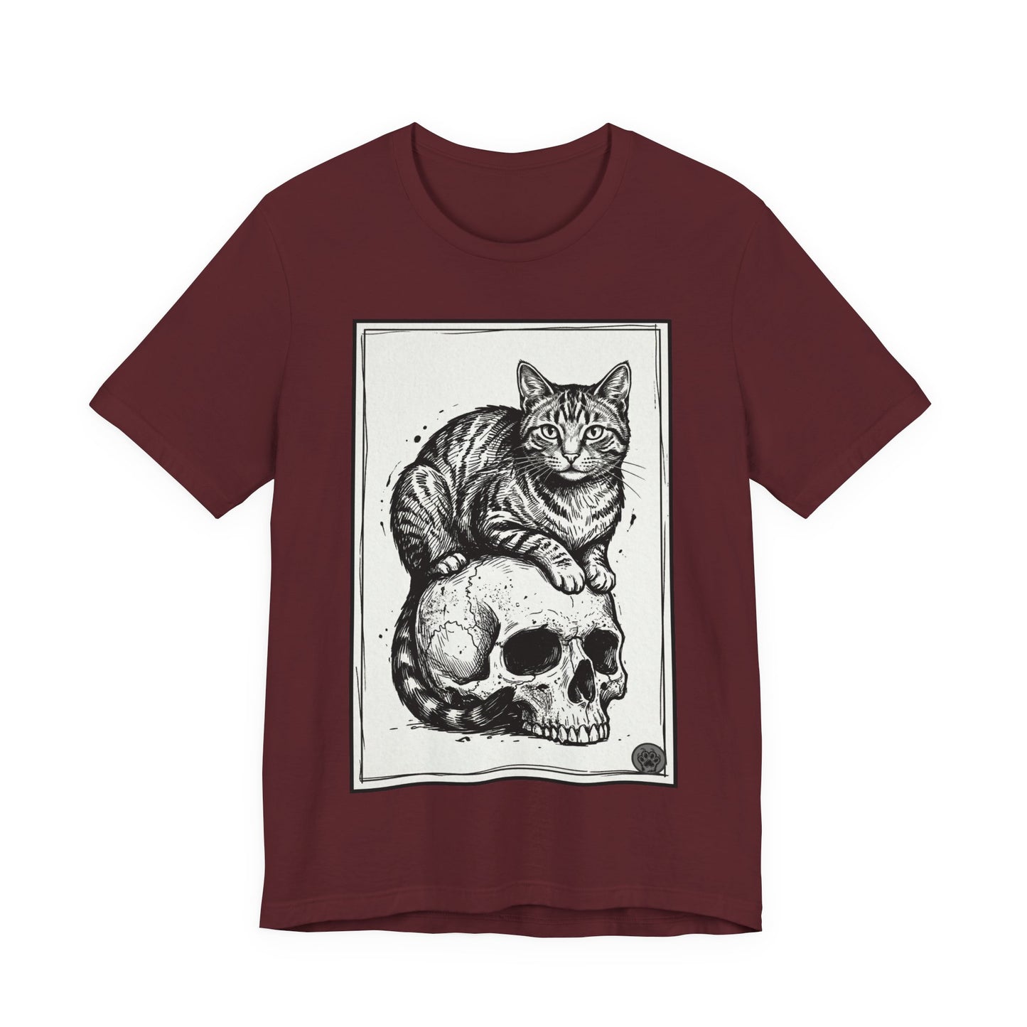 DarkArts Collection - Cat & Skull 3 Graphic Tee — Gothic Cat Skull T‑Shirt