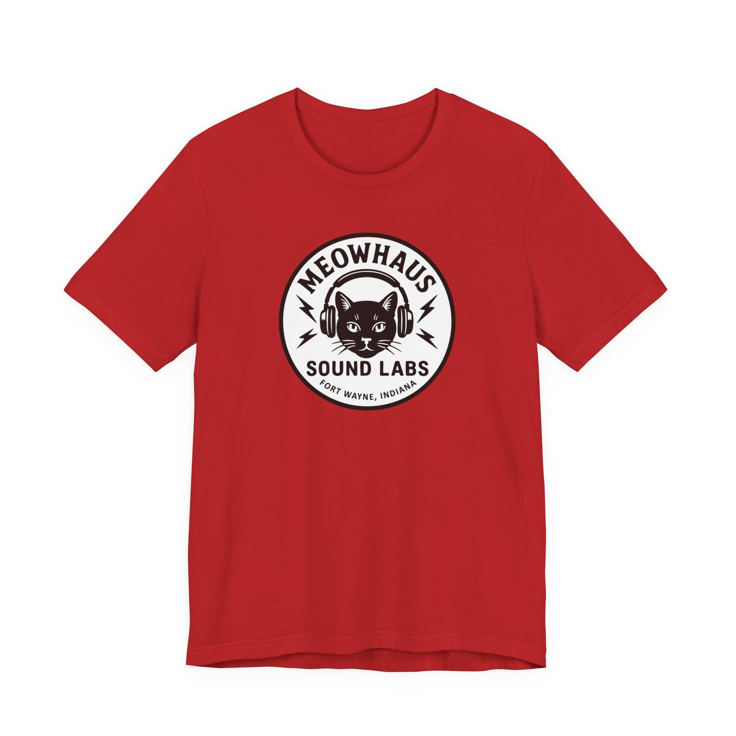 Meowhaus Sound Labs Cat Logo Tee - Fort Wayne Indiana Audio Music Studio School