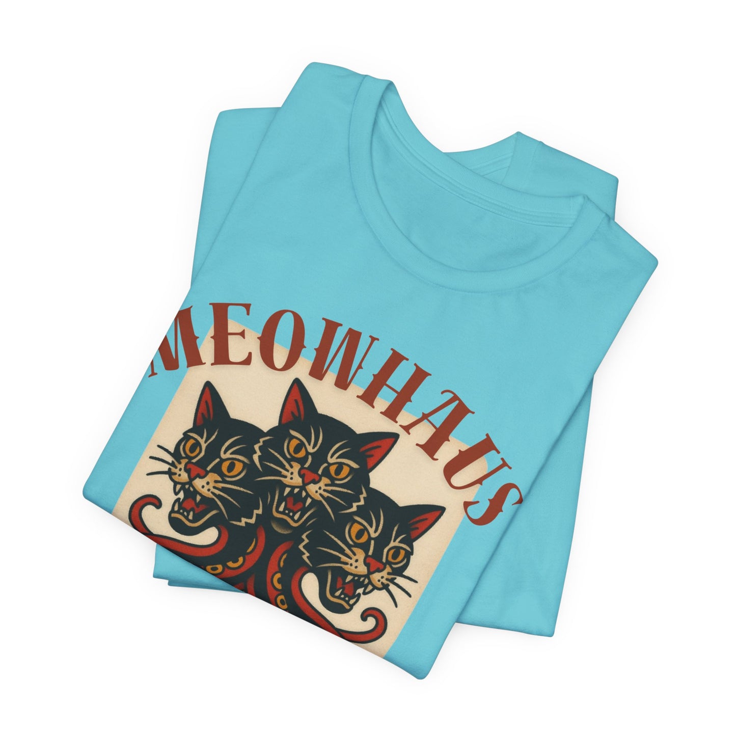 The Magic Three - Vintage Tattoo Meowhaus Cat-Octopus Graphic Tee