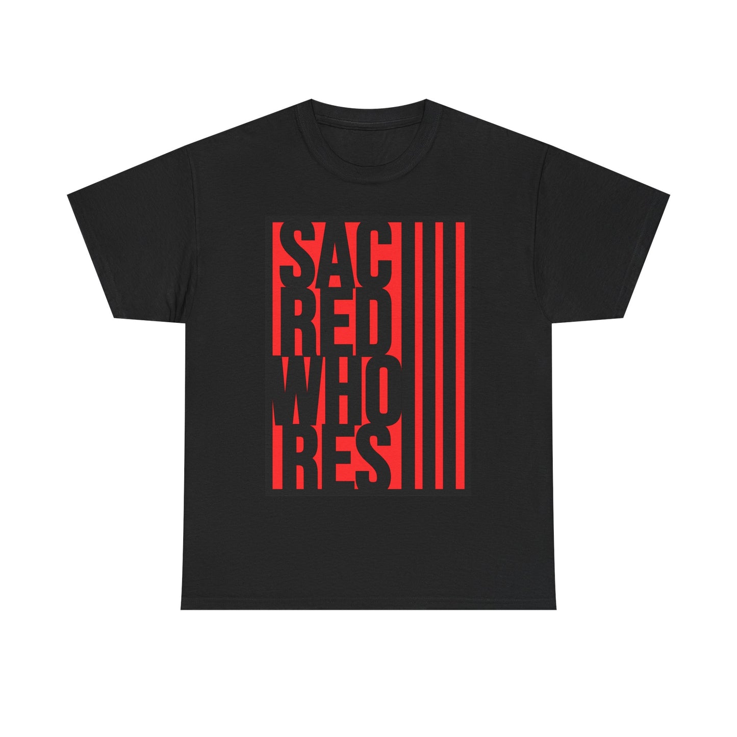 Sacred Whores - Bold Red & Black Graphic Tee