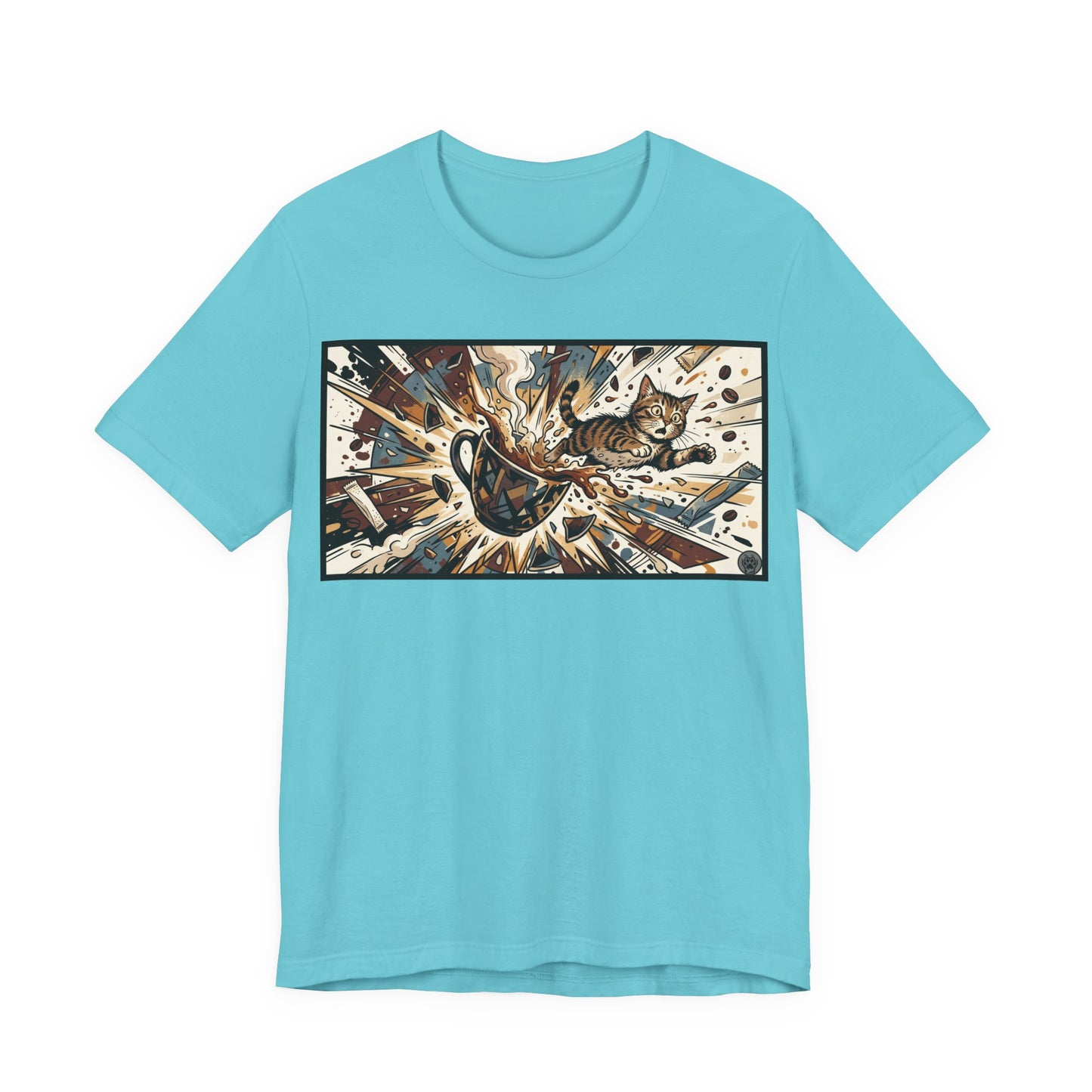 VOID - Coffee Cup Explosion Art Tee — Retro Abstract Coffee Splash T-Shirt