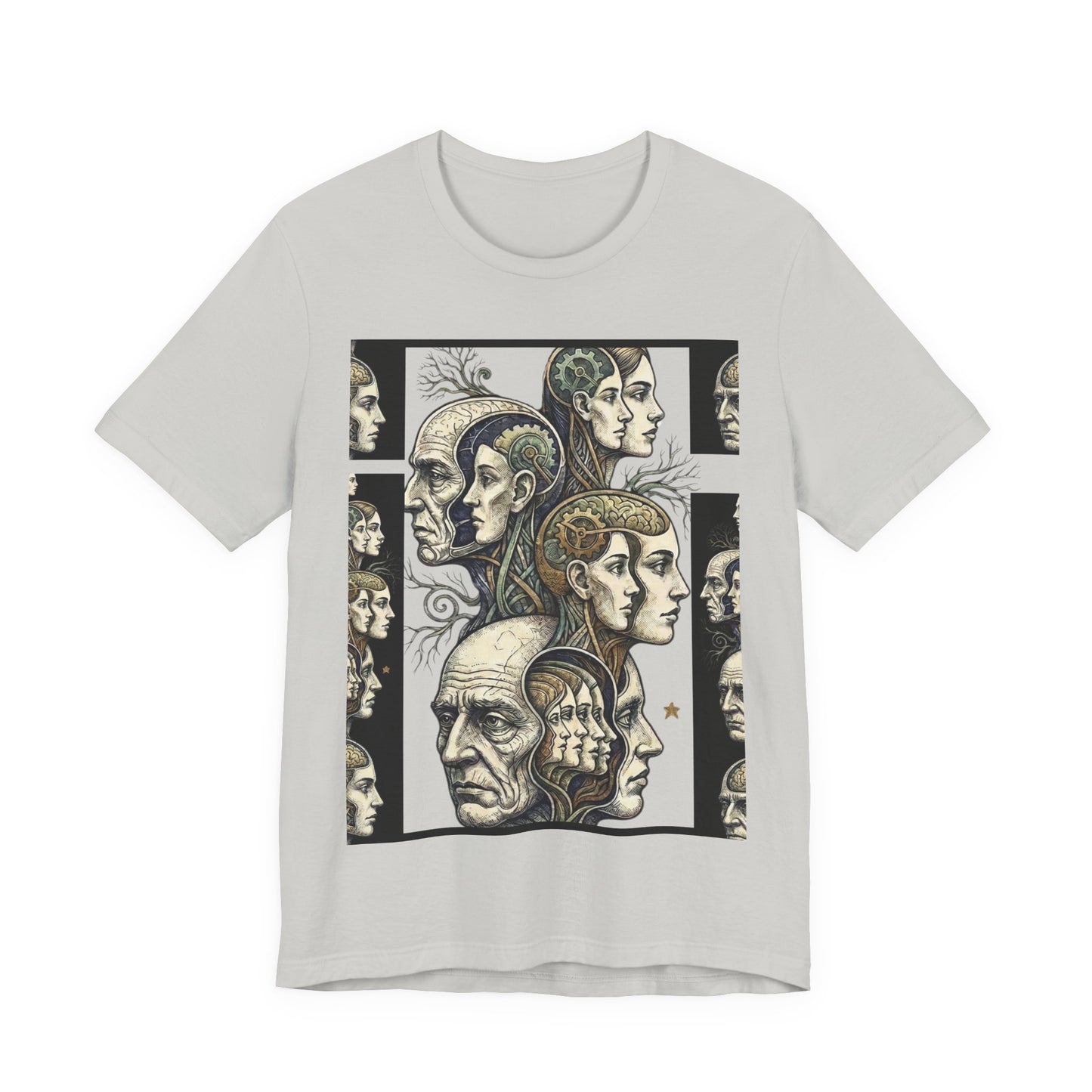 Family Of Thought - "Hearing Voices" - Human Mind Anatomy Tee — Vintage Phrenology Art T‑Shirt