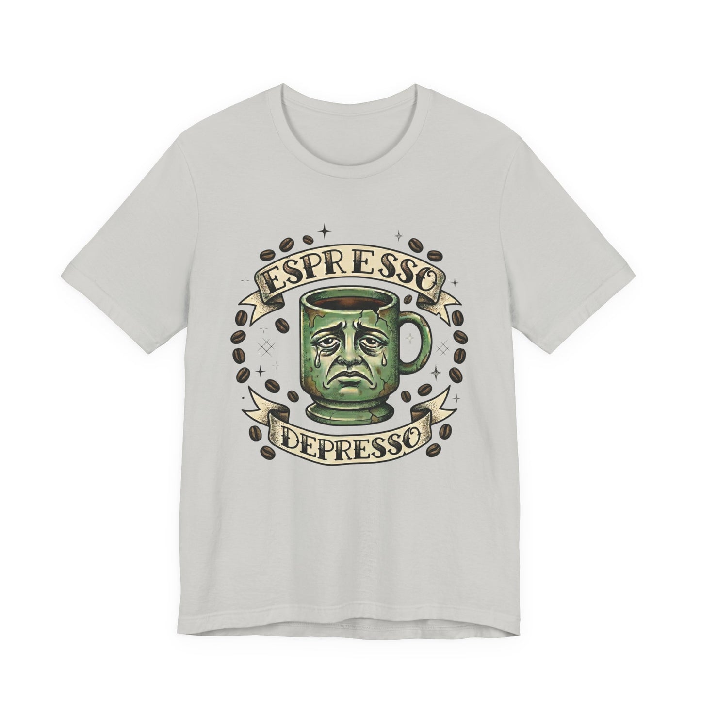 VOID - Espresso Depresso Coffee Tee – Funny Coffee Mug Graphic T-Shirt