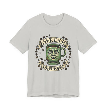 VOID - Espresso Depresso Coffee Tee – Funny Coffee Mug Graphic T-Shirt