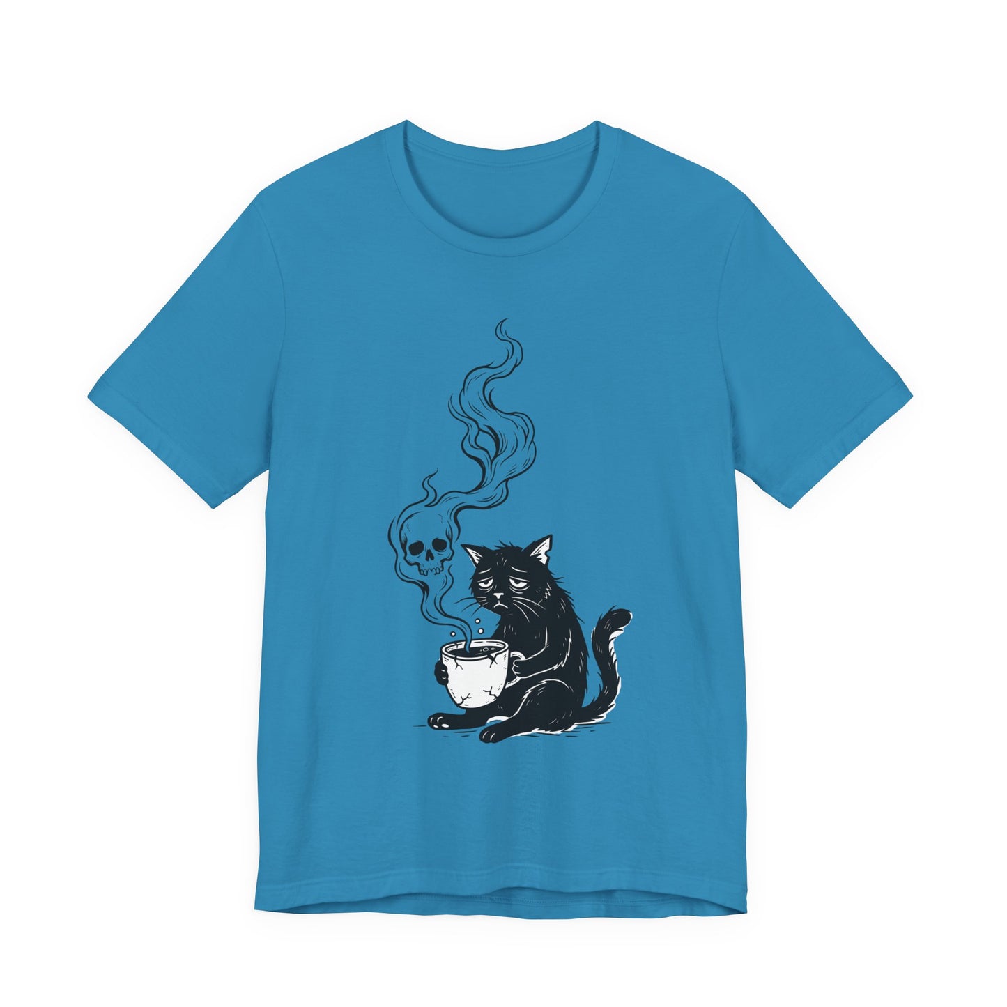 VOID - Depressed Black Cat with Coffee T-Shirt