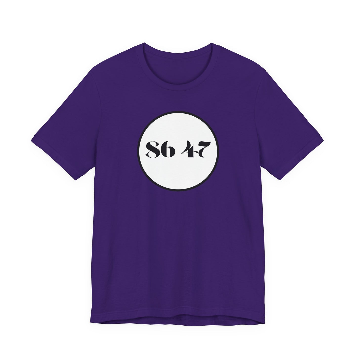 86 47 - Clean, Clear & Concise - Vintage Circle Number Tee — "86 47" Graphic T-Shirt