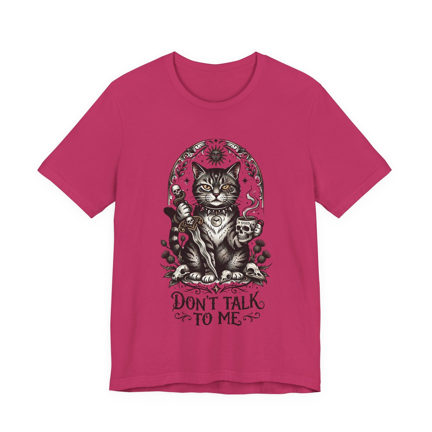 VOID - Don't Talk To Me Cat Tee — Gothic Mystic Cat Graphic T-Shirt