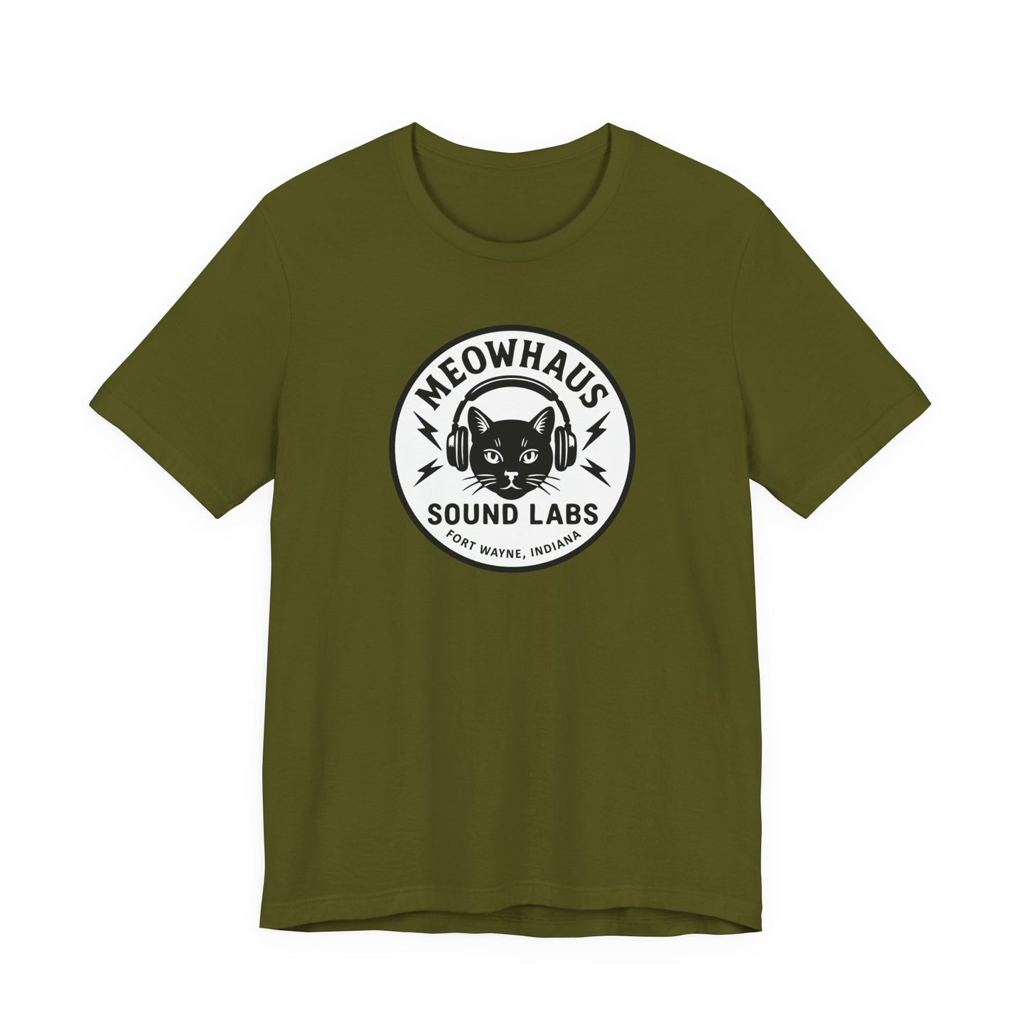 Meowhaus Sound Labs Cat Logo Tee - Fort Wayne Indiana Audio Music Studio School